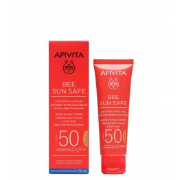 Apivita Bee Sun Safe Creme Antimanchas e Antienvelhecimento Com Cor SPF50 50ml