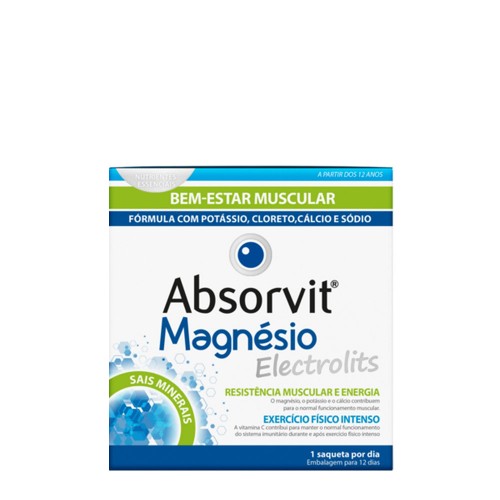Absorvit Magnésio Electrolits 12 saquetas