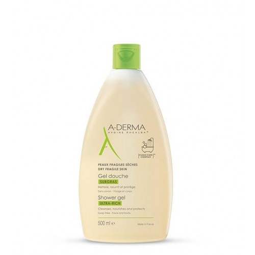 A-Derma Gel Duche UltraRico pele frágil 500ml