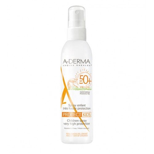 A-Derma Protect Kids Spray Solar Corpo Criança SPF50+ pele frágil ao sol 200ml