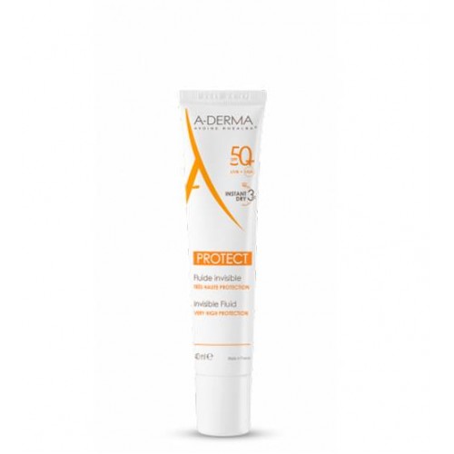 A-Derma Protect Fluido solar rosto Invisível SPF50+ 40ml