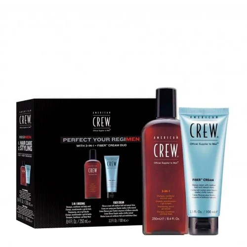 American Crew Regimen 3-in-1 250ml + Fiber Cream 100ml