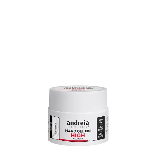 Andreia Hard Gel 2 in 1 Viscosidade Alta Soft White 44g