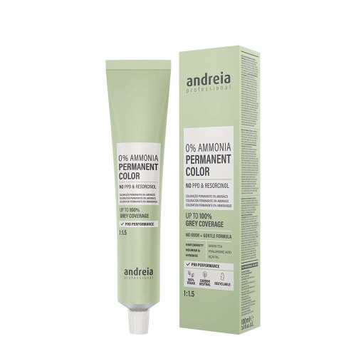 Andreia Coloração Permanente 0% Amoníaco Louro Claro Natural 8.0 