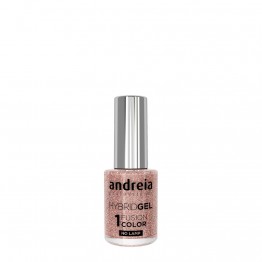 Andreia Hybrid Gel Fusion Cor ID1 Glitter rosa, prateado e dourado