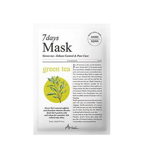 Ariul 7Days Green Tea S Máscara Controlo Oleosidade e Cuidado dos Poros 23ml