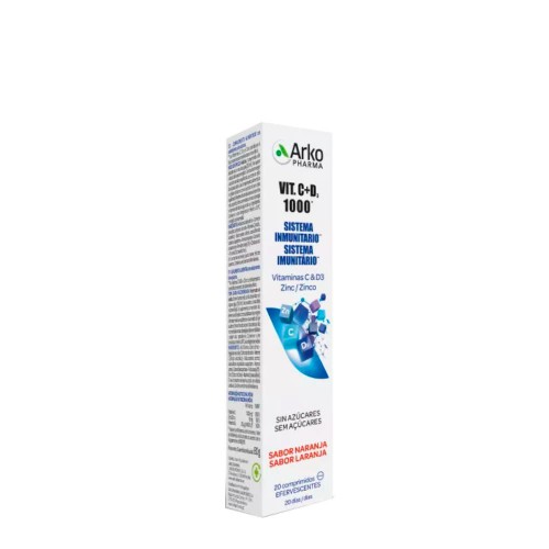 Arkopharma Vitamina C+D+Zinco 20 comprimidos efervescentes