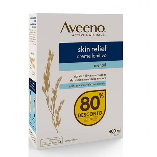 Aveeno Skin Relief Creme Lenitivo Mentol 2x200ml