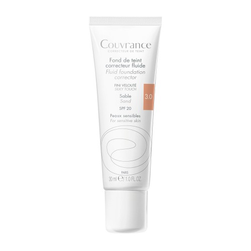Avène Couvrance Base Fluida Corretora de Efeito Natural 3.0 Areia SPF20 30ml