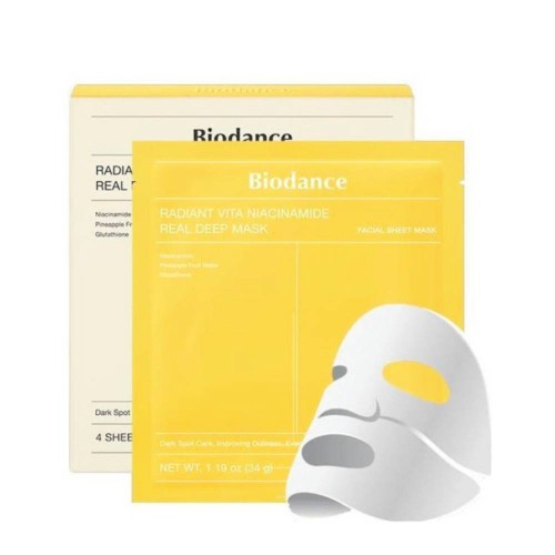 Biodance Radiant Vita Niacinamide Real Deep Máscara 4x34g