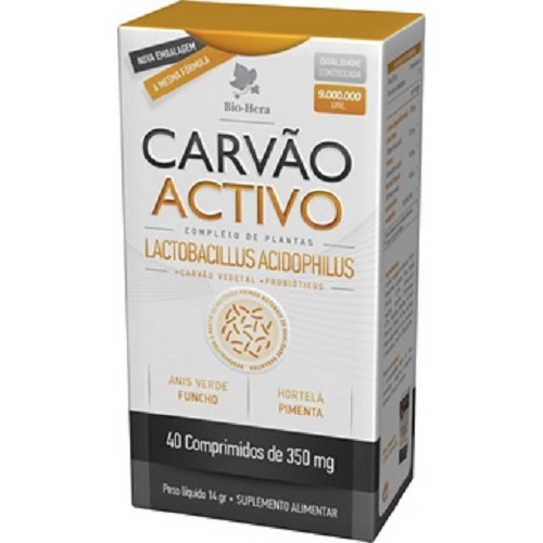 Carvão Activo 350mg 40 comprimidos