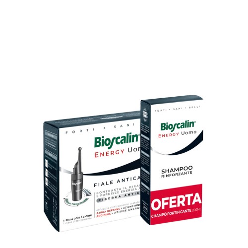 Bioscalin Energy Uomo Ampolas Antiqueda 10x3.5ml + OFERTA Shampoo 200ml