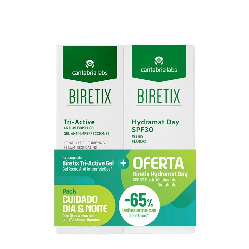 Biretix Cuidado Dia & Noite Pele Oleosa e Acneica Pack