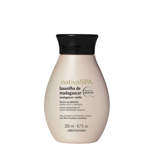 O Boticário Nativa SPA Óleo Glorioso Hidratante Baunilha de Madagáscar 200ml