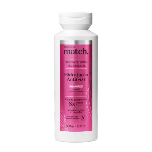 O Boticário Match Shampoo Hidratação Antifrizz 300ml