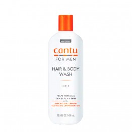 Cantu Men 2 em 1 Shampoo Condicionador Gel de Banho 400ml