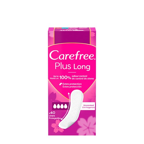 Carefree Plus Long Pensos Diários 40 unidades