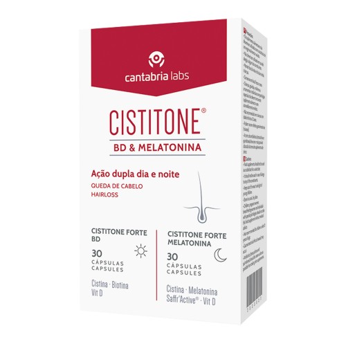 Cistitone Forte BD e Melatonina Queda de Cabelo 60 cápsulas