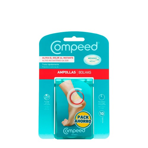 Compeed Bolhas Tamanho Médio 10 pensos Formato Económico