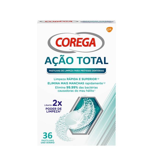 Corega Ação Total Uso Diário 36 pastilhas