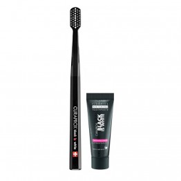 Curaprox Black Is White Pasta de Dentes 10ml + Escova de Dentes Preta Kit