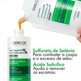Dercos Shampoo Anticaspa Cabelos Normais a Oleosos 390ml Recarga