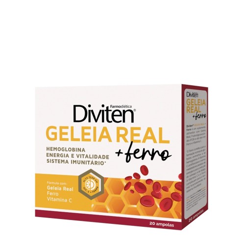 Diviten Geleia Real + Ferro 20 ampolas