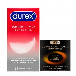 Durex Sensitivo Super Fino Preservativos 12 unidades + OFERTA Conexão Total Preservativos 3 unidades