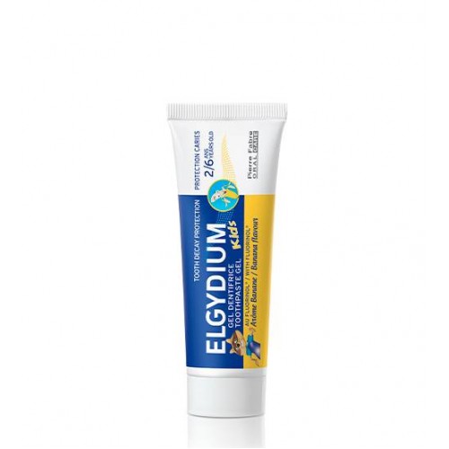 Elgydium Kids Gel Dentífrico Sabor Banana Proteção Cáries Criança 2 a 6 anos 50ml