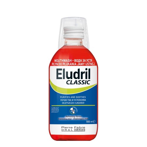 Eludril Classic Colutório Dupla Ação Purificante e Calmante 500ml