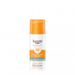 Eucerin Sun Oil Control Tinted Gel-Creme Toque Seco Médio FPS50+ 50ml 