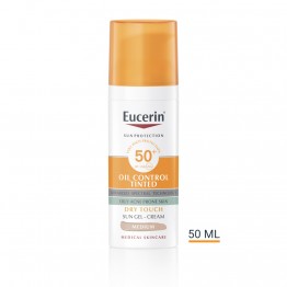 Eucerin Sun Oil Control Tinted Gel-Creme Toque Seco Médio FPS50+ 50ml 