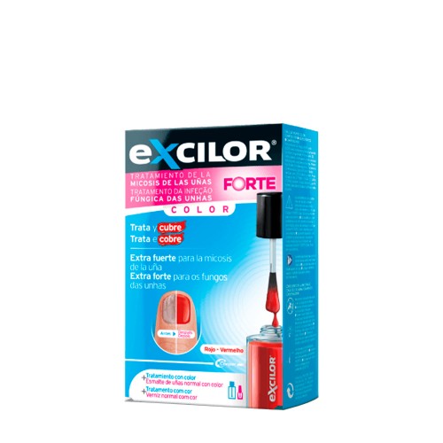 Excilor Forte Color Tratamento de Fúngos com Cor Vermelho 30ml + 8ml