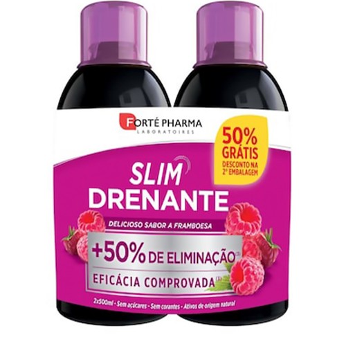 Forté Pharma Slim Drenante Framboesa 500ml Duo Pack