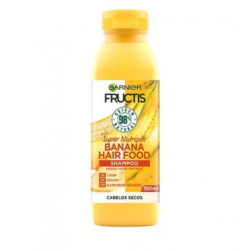 Garnier Fructis Hair Food Shampoo Ultra Nutritivo Banana, 350ml