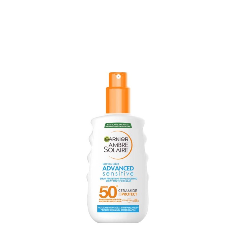 Garnier Ambre Solaire Spray Protetor Solar Sensitive Advanced SPF50+, 150ml