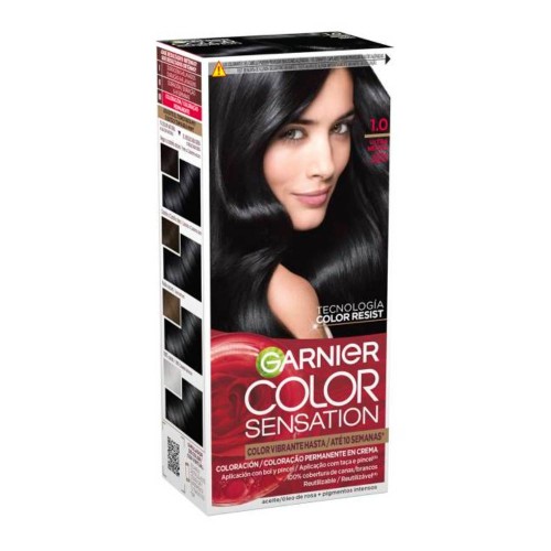 Garnier Color Sensation Coloração Permanente em Creme 1.0 Ultra Negro