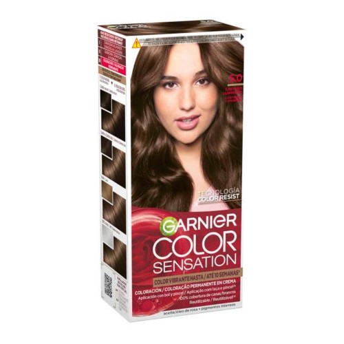 Garnier Color Sensation Coloração Permanente em Creme 5.0 Castanho Luminoso
