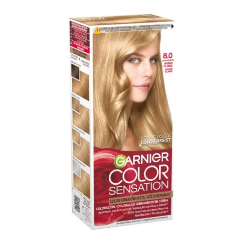 Garnier Color Sensation Coloração Permanente em Creme 8.0 Louro Claro