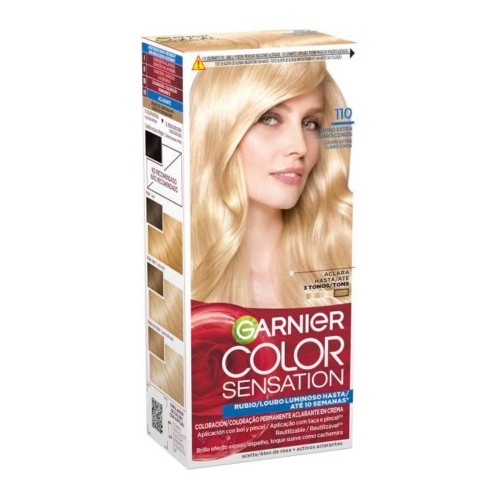 Garnier Color Sensation Coloração Permanente em Creme 110 Louro Extra Claro Cinza