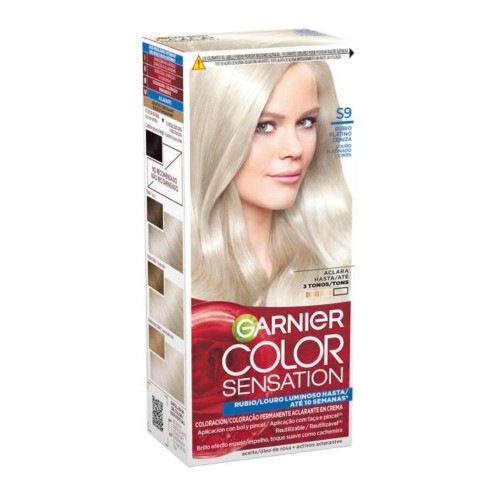 Garnier Color Sensation Coloração Permanente em Creme S9 Louro Platinado Cinza