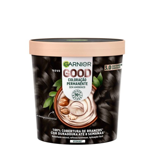 Garnier Good Cocoon Coloração Permanente 3.0 Castanho Chocolate Escuro 550ml