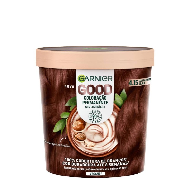 Garnier Good Coloração Permanente 4.15 Castanho Glacé, 550ml