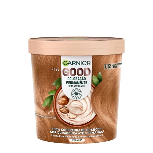 Garnier Good Cocoon Coloração Permanente 7.12 Louro Café Latte 550ml