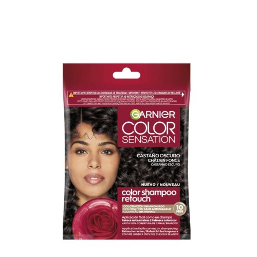 Garnier Color Sensation Color Shampoo Retouch Coloração Semi-Permanente 3.0 Castanho Escuro