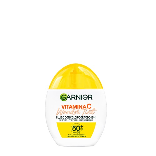 Garnier Skin Active Vitamina C Wonder Tint Fluido Solar com Cor Claro SPF50+ 40ml