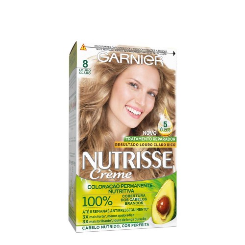 Garnier Nutrisse Coloração Permanente 8 Louro Claro