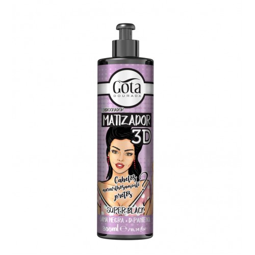 Gota Dourada Matizador 3D Super Black 300ml
