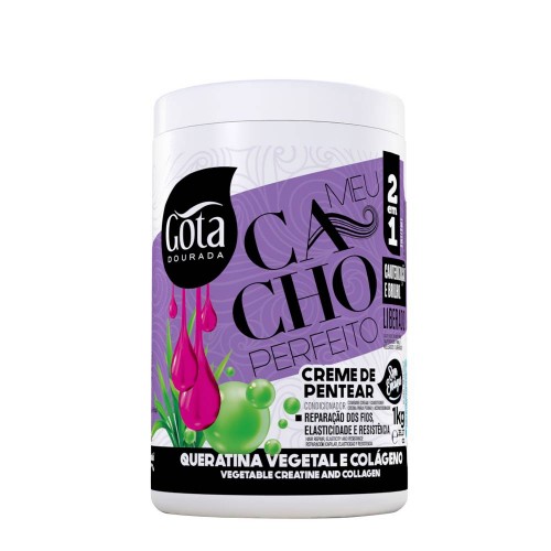 Gota Dourada Meu Cacho Perfeito Creme de Pentear Queratina Vegetal 1kg