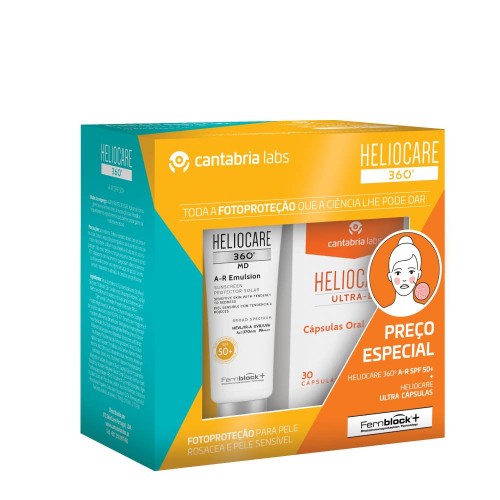 Heliocare 360º A-R Emulsion SPF50+ 50ml + Ultra-D 30 Cápsulas
